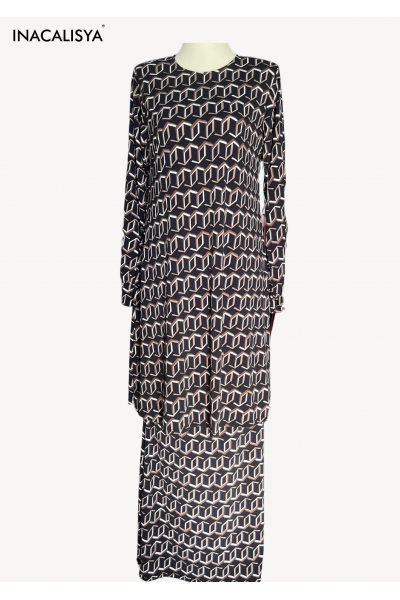 Zahra Kurung Ekslusif lycra Premium Abstrack - ZHK 4825